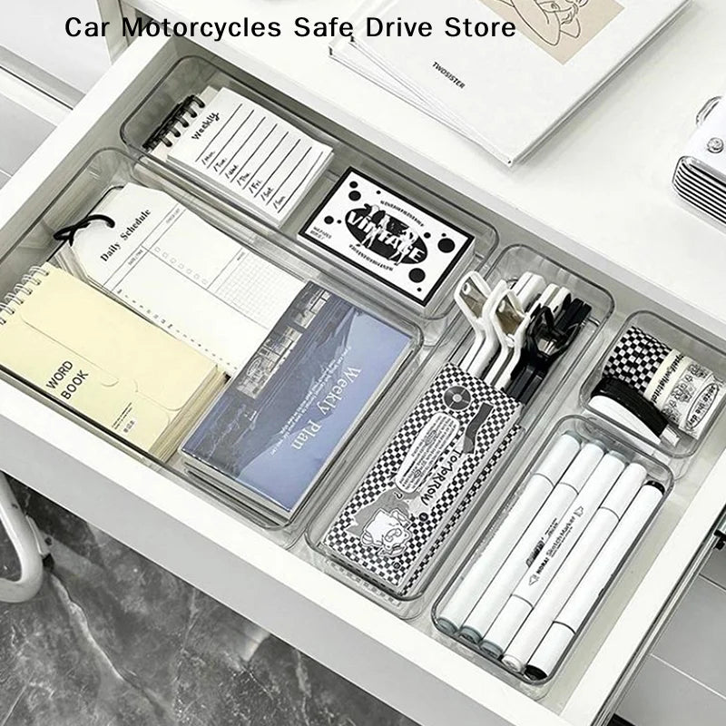 CMStackable Acrylic Drawer Organizer Adjustable Divider Trays