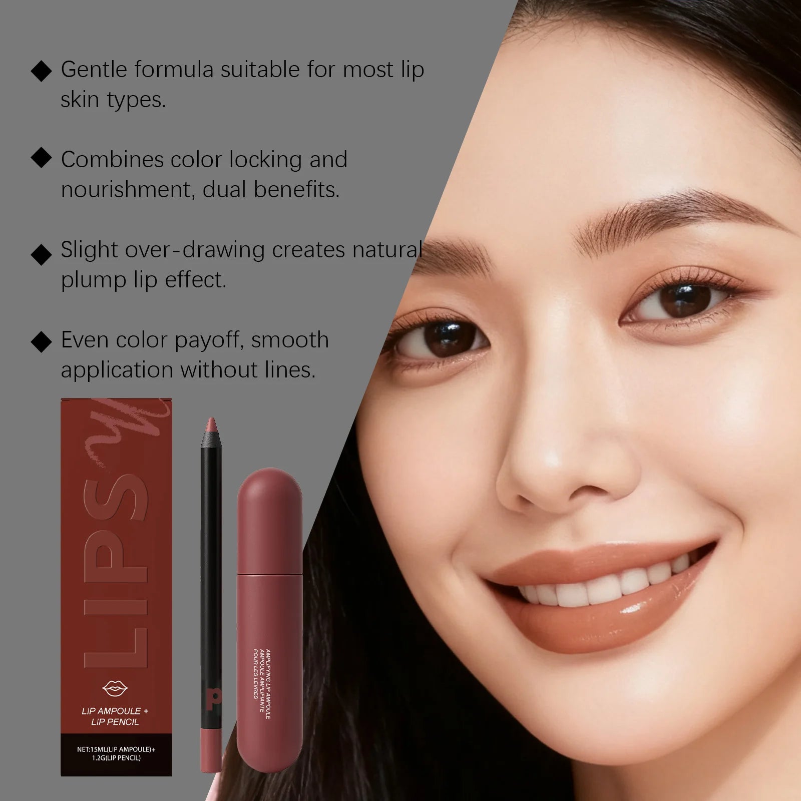 Nicotinamide Lip Serum & Lipliner Kit – Plump & Moisturize Lip Serum Kit Zpaxo