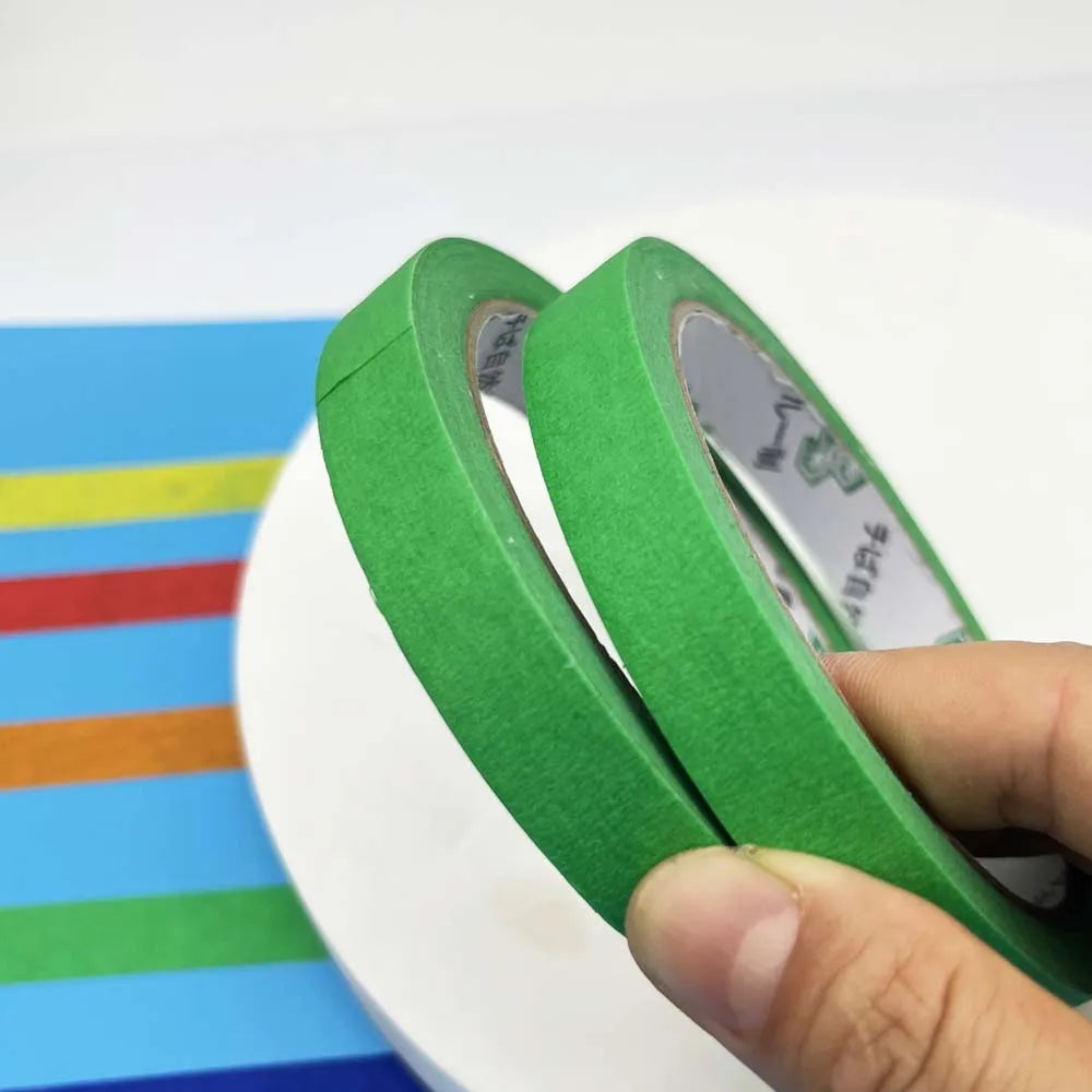 2-Pack Green Masking Tape – Painter's Tape 15mm, No Residue Painter's Masking Tape Zpaxo