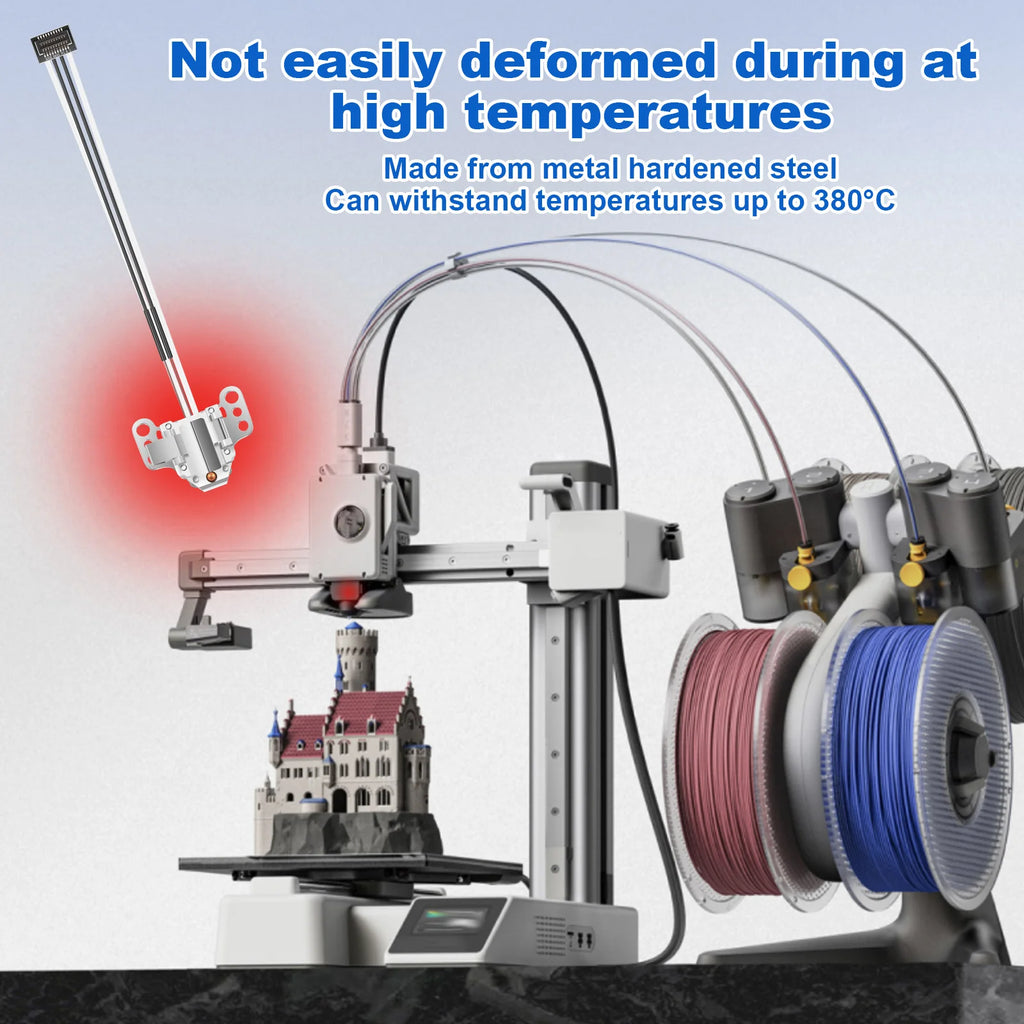 3D Printer Hotend Kit for AD5X Heating Assembly Snap Fit Quick Change 380 Celsius Heat Resistant Replacement Parts with Screws Zpaxo