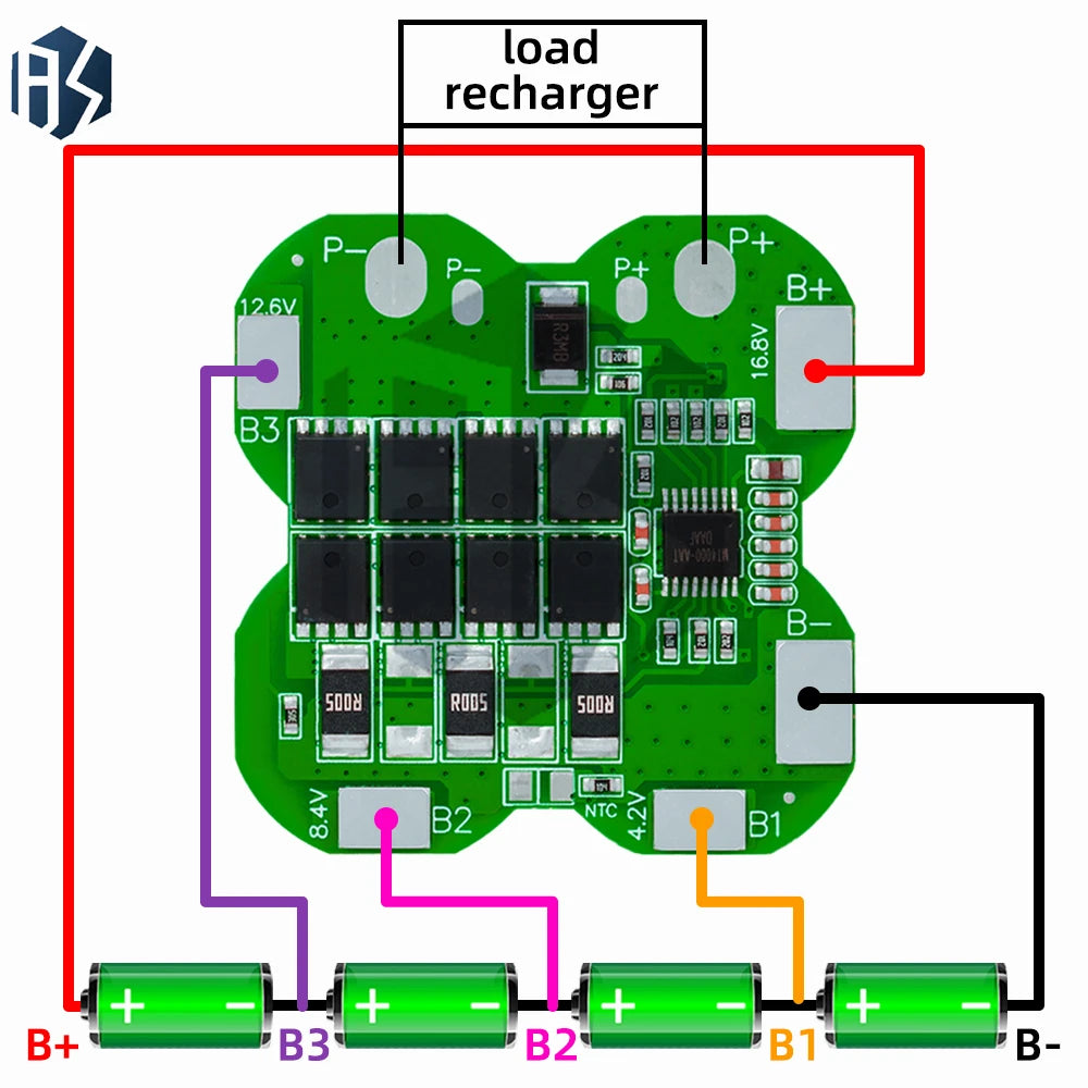 4S 14 8V LiFePO4 16 Li-ion BMS Protection Board 20A Continuous Zpaxo