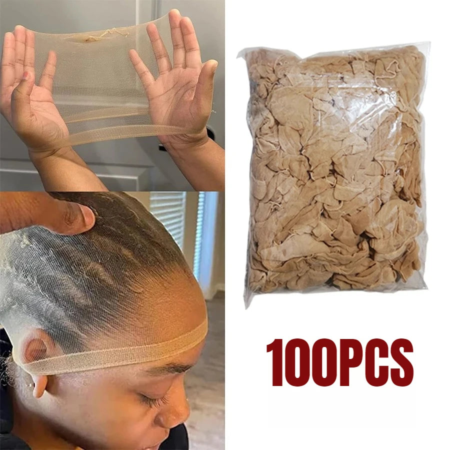 HD Wig Caps Transparent Hair Nets Weave Nylon Stretchy Lace Front Cap