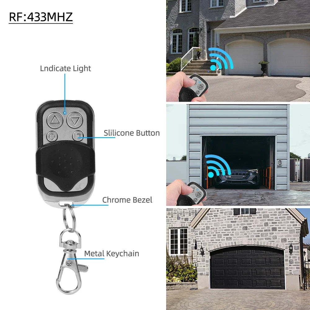 433MHz Copy Remote 4 Buttons Clone Control Wireless Transmitter Zpaxo