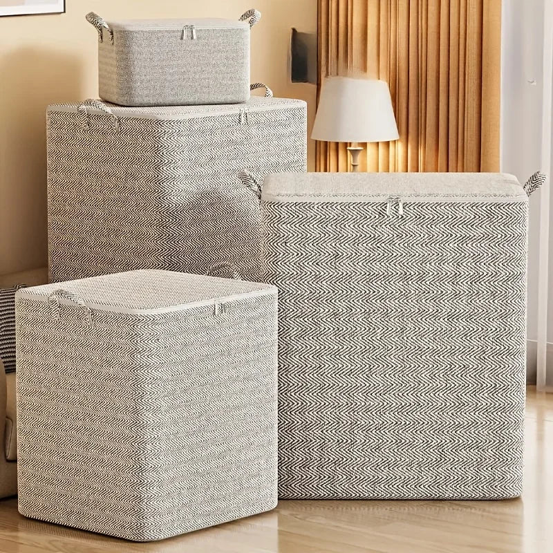 150L Household Large Capacity Storage Bag Non-woven Material, Closet Wardrobe Organizer Can Be Used For Quilt Clothing, Toys Zpaxo