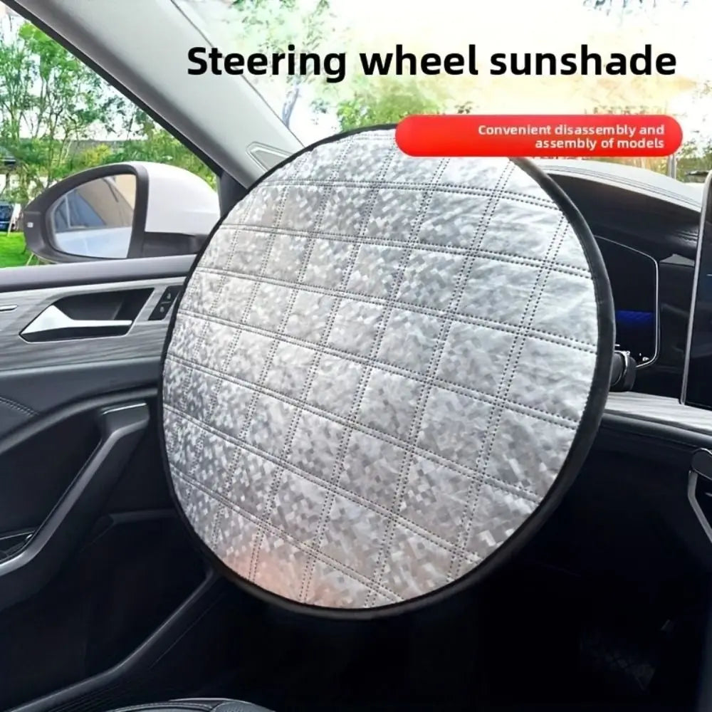Heat-resistant Car Steering Wheel Sunshade Cover Universal Foldable Zpaxo