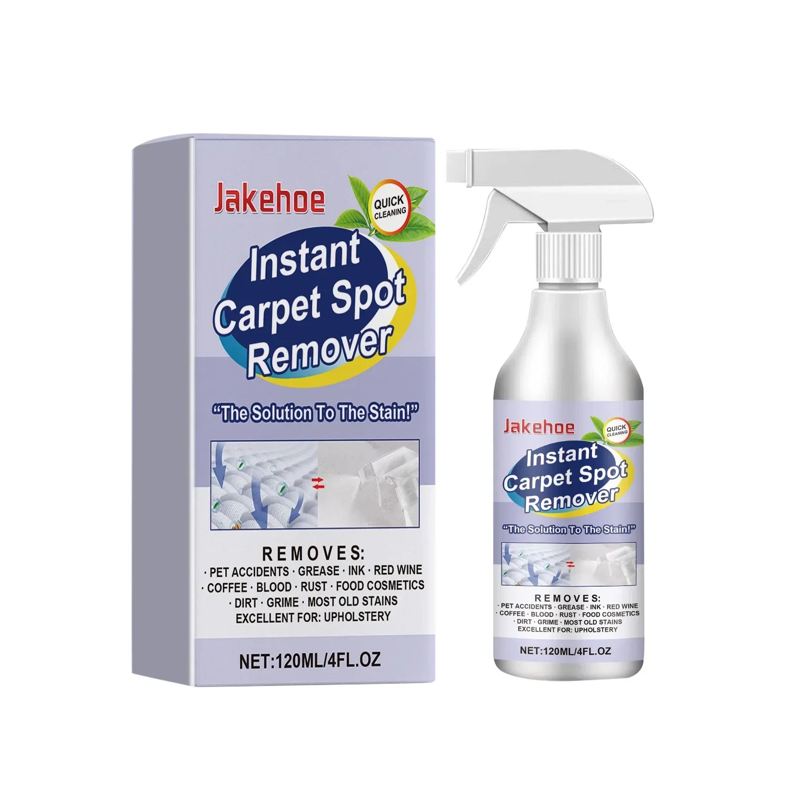 Carpet Cleaner Liquid Safe Lasting Powerful Stains Remover Fabric Sofa Surfaces Clean Multifunctional Carpet Fragrance Detergent Zpaxo 120ml Boxed