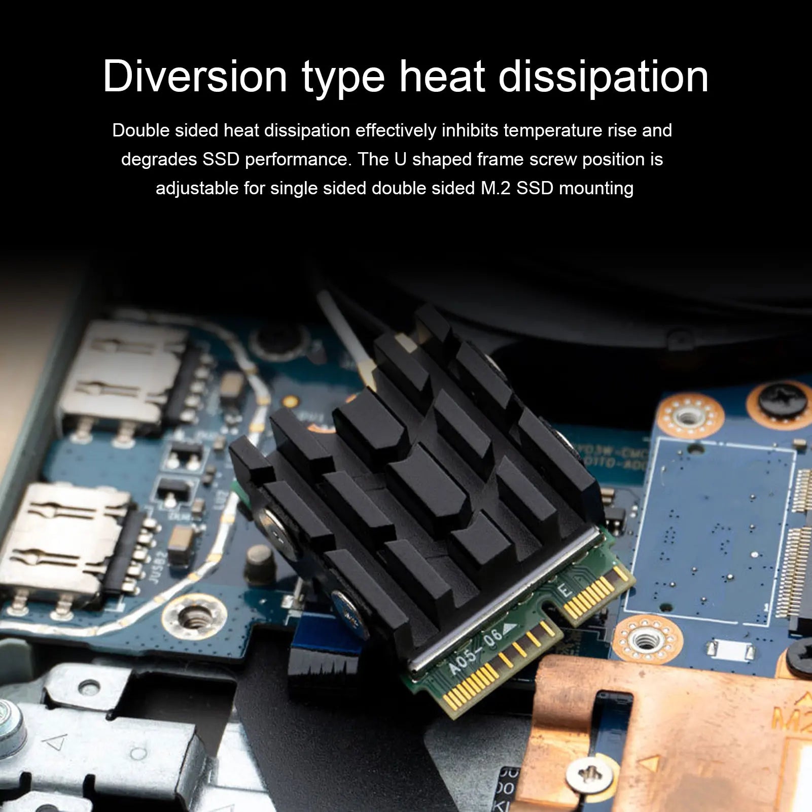 M 2 2230 SSD Heatsink Cooler Double Sided Excellent Heat Dissipation