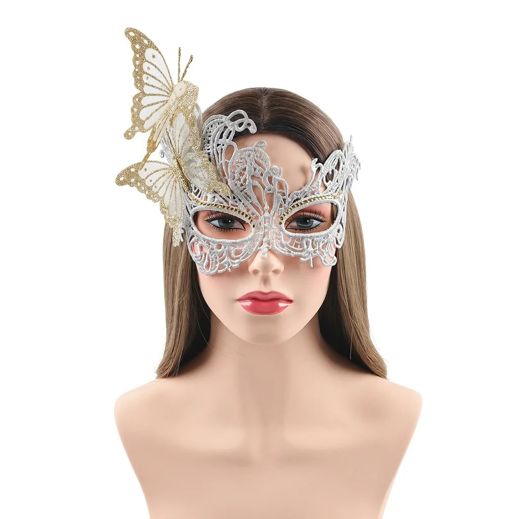 Butterfly Lace Half Face Mask – Masquerade & Cosplay