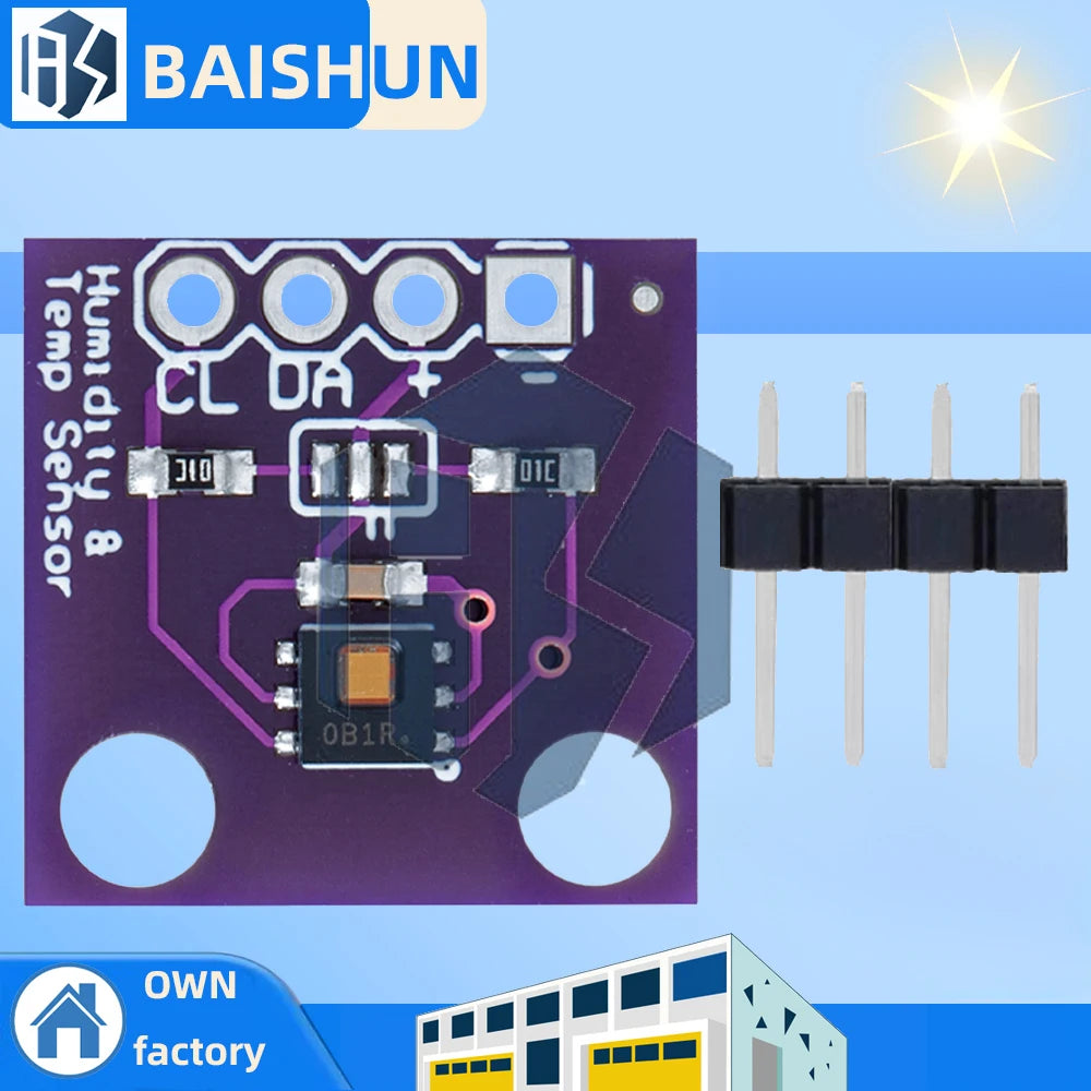 HDC1080 Module Low Power GY-213V-HDC1080 Accuracy Digital Humidity Zpaxo Default Title