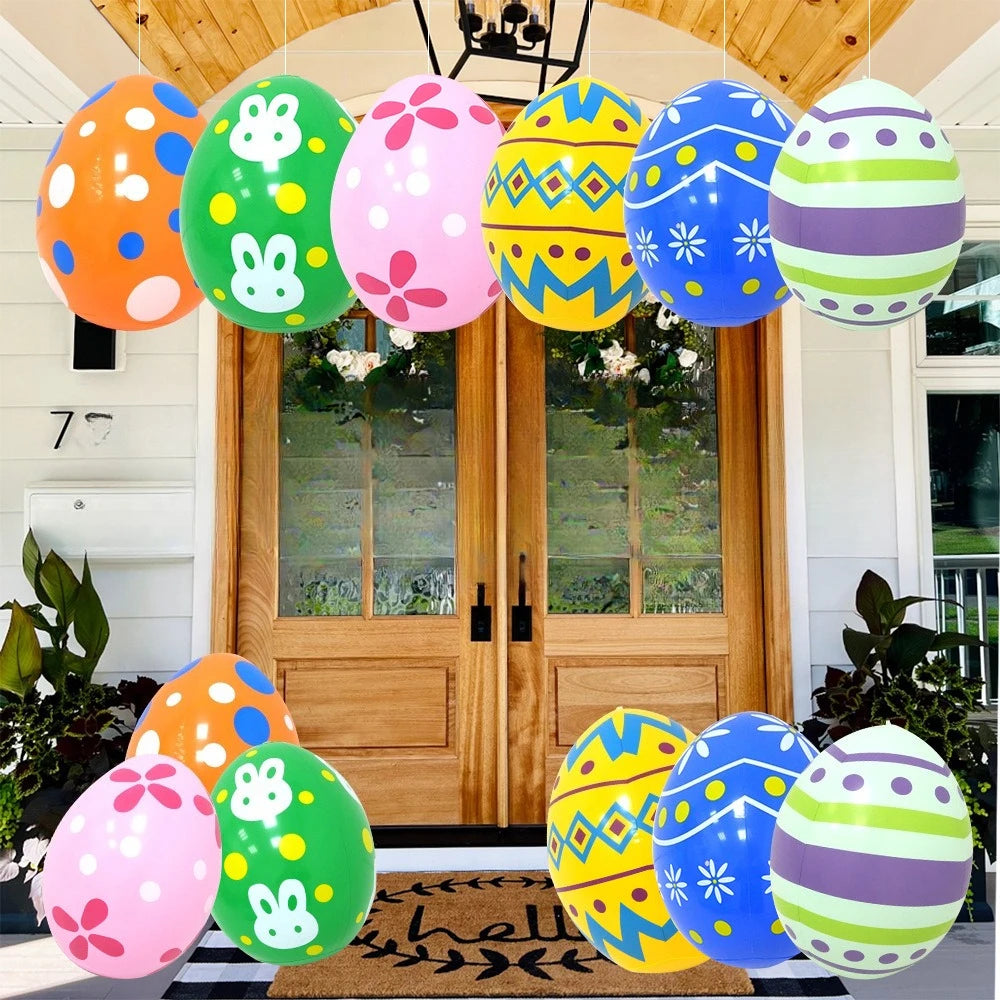 Easter Egg Decorations PVC Inflatable Eggs Patio Toys