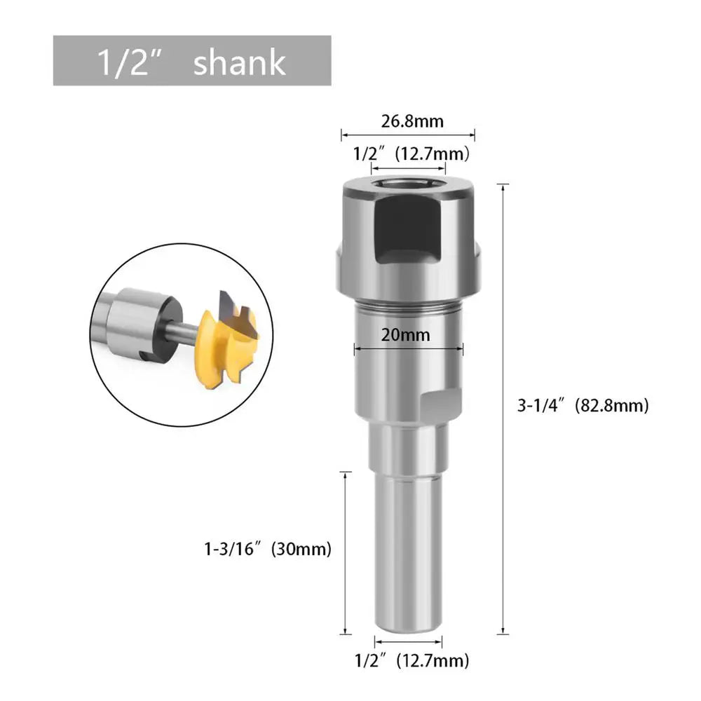 Router Shank Adapter Milling Rod Clamp Cutter Extension Wood Zpaxo China Mainland 04