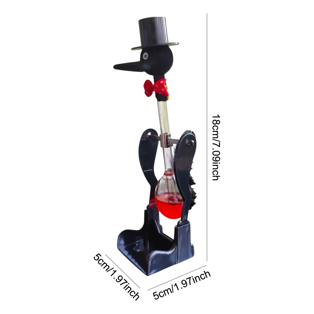 Creative Non-stop Liquid Drinking Glass Lucky Bird Duck Bobbing Magic