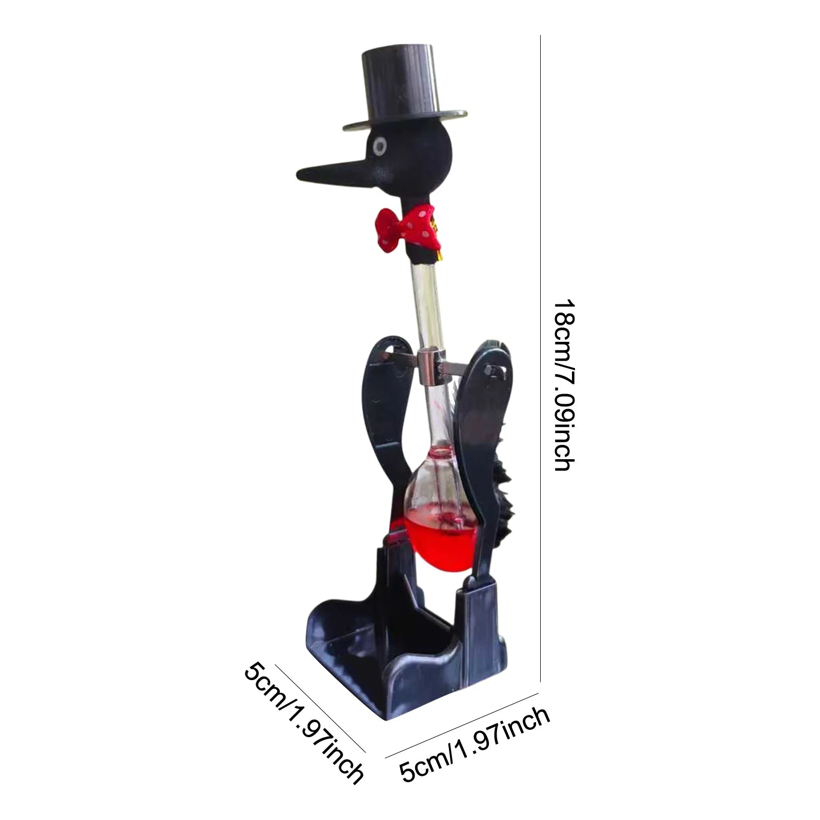 Creative Non-stop Liquid Drinking Glass Lucky Bird Duck Bobbing Magic