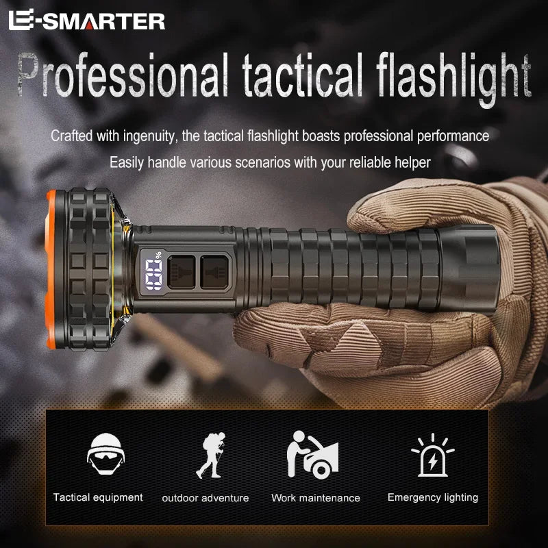 ESMARTER 15W USB Rechargeable LED Flashlight – 500m Beam