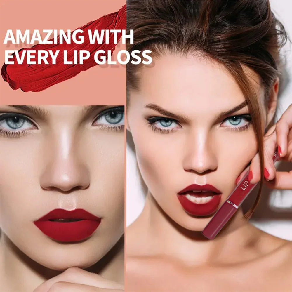 JUJU DREAM 6Pcs Matte Lipstick Set Long-Lasting Non-Stick Cup Lip Makeup Kit Popular Shades Waterproof Non-Fading Lip Color Kit Zpaxo