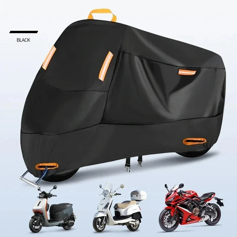 Outdoor Motorcycle Cover Waterproof Thickened Polyester Tarpaulin UV