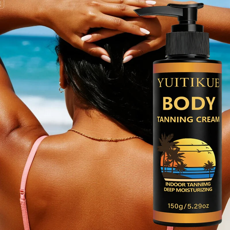 YUITIKUE Self Tanner Body Bronzer – Natural Dark Tan 150g Self Tanner Bronzer Zpaxo