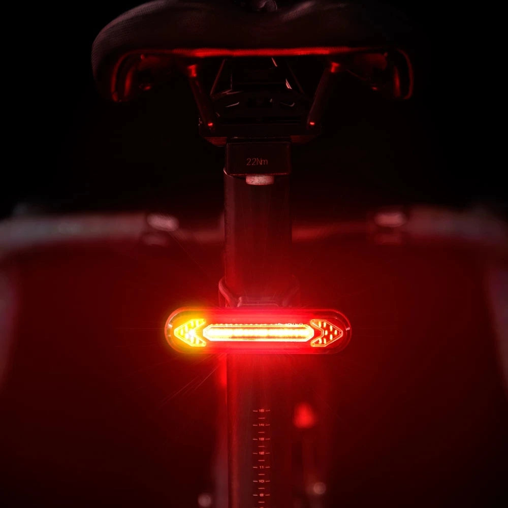 LED Bicycle Lantern USB Rechargeable Tail Light Warn Bicycle Light Smart Wireless Remote Turn Signal Light Cycling Accessorie Zpaxo