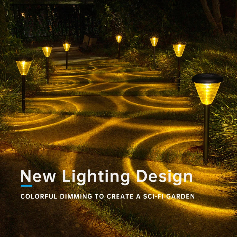 Solar Path Lamp Waterproof Led Outdoor Garden Lighting RGB Decorative Zpaxo