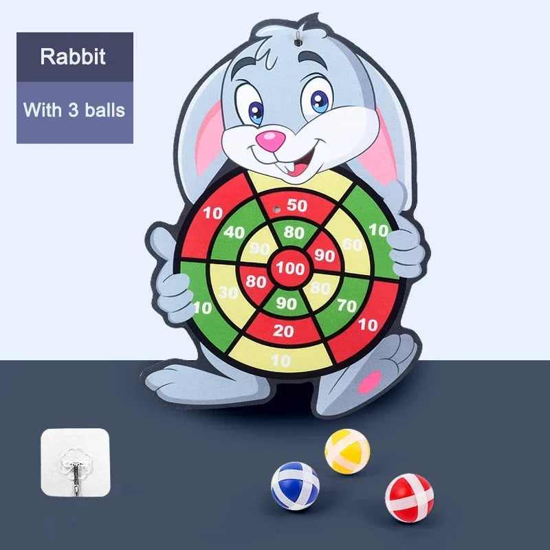 Sticky Ball Dart Board Target Sports Game Toys For Children Outdoor Party Toys Target Sticky Ball Throw Educational Board Games Zpaxo Rabbit
