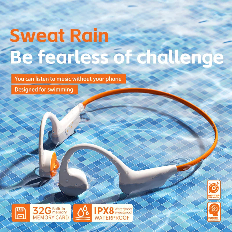 G3 Bone Conduction Swimming Headphone Bluetooth IPX8 Waterproof