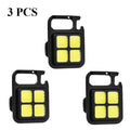 COB LED Keychain Flashlight – Mini Rechargeable Camping Torch