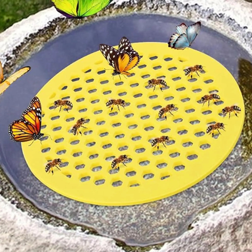 Bee Drinking Trays Round Floating Island Water Catcher Cups EVA Foam