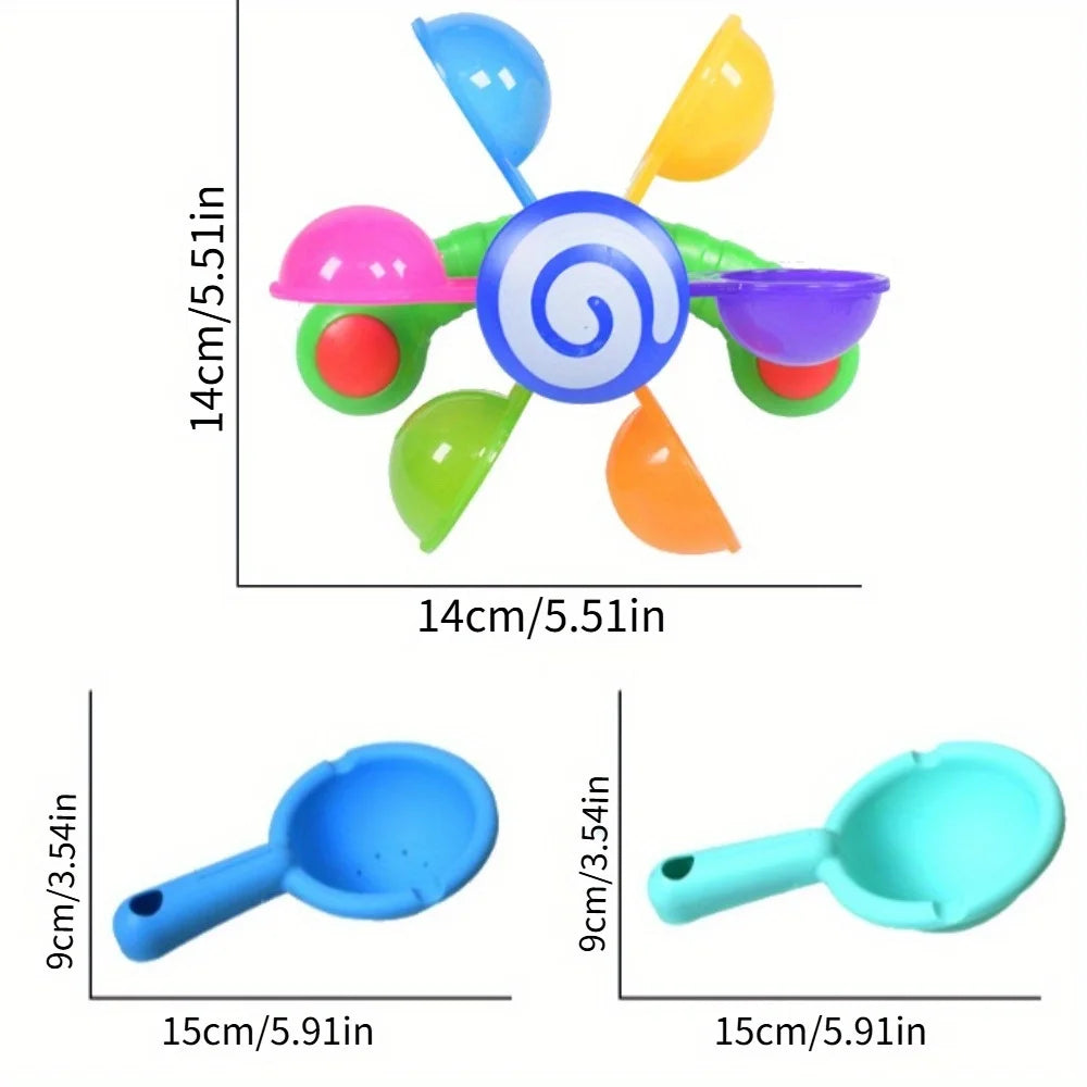Colorful Windmill Suitable Both Bathroom Outdoor Play Engaging Toy