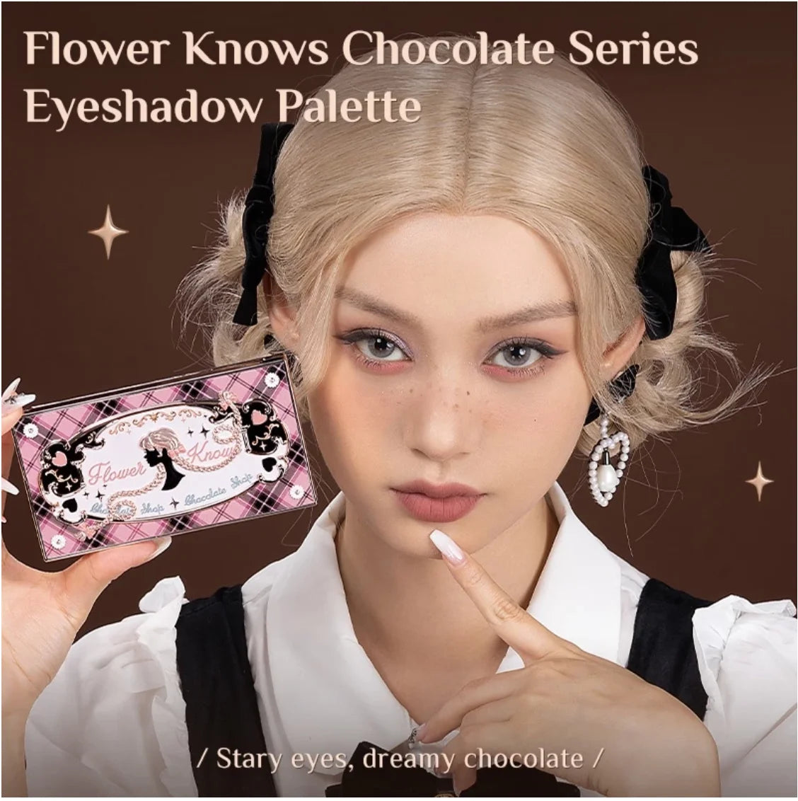 Flower Knows Chocolate Wonder-shop Eight-color Eyeshadow Palette Zpaxo