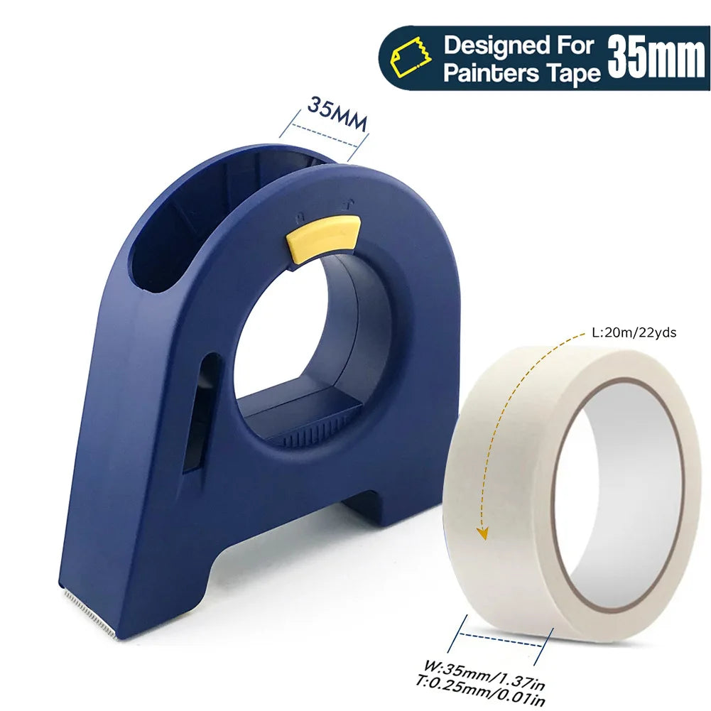 Heavy-duty Tape Dispenser Durable PVC Construction Crafts Renovation Zpaxo 35mm-B-gummed paper