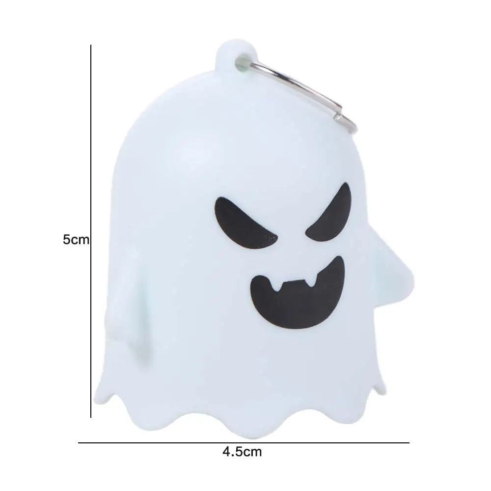 6PCS Cute Halloween Luminous Ghost Keychain LED Hanging Ghost Pendant Party Luminous Ghost Light Gifts Phone Decor Zpaxo