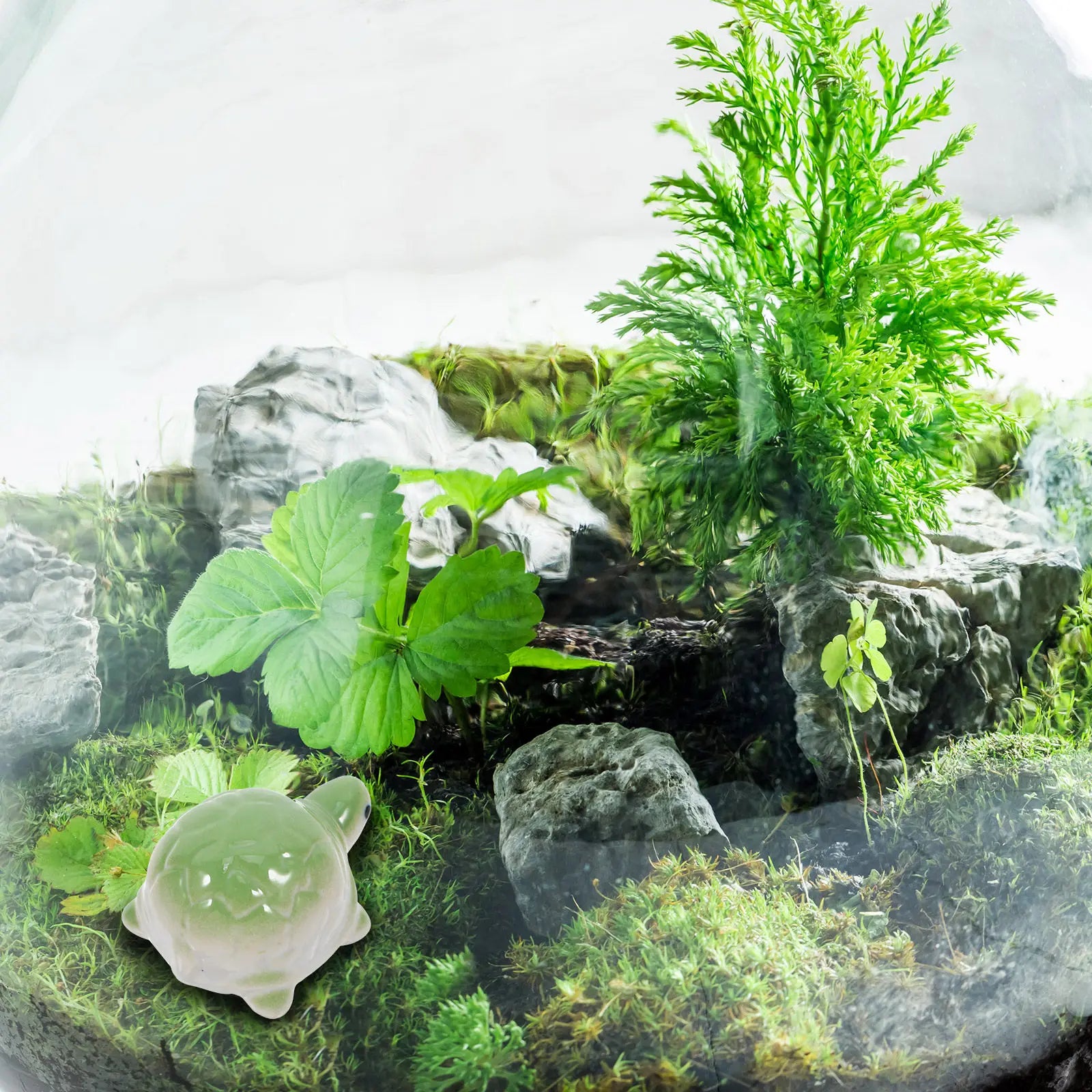 Aquarium Floating Animal Statue Ceramic Durable Simulation Ornament