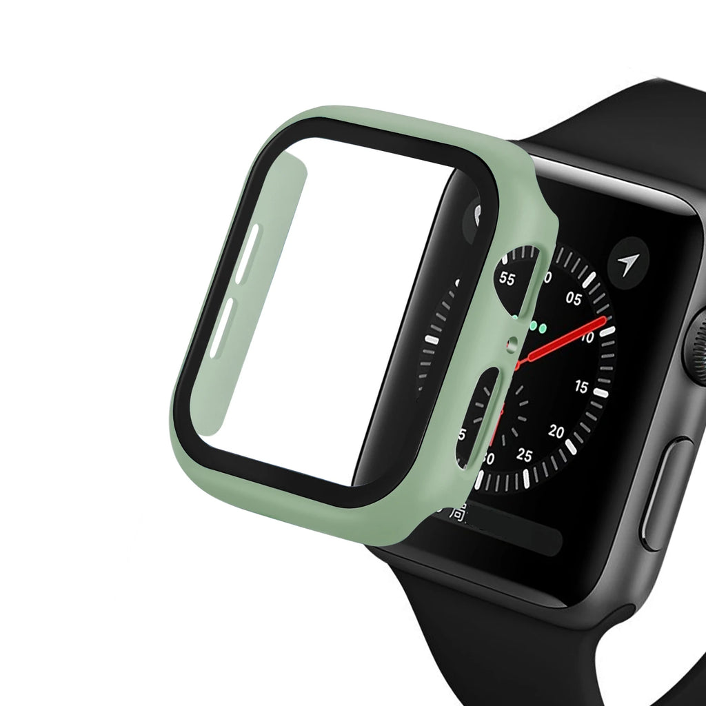 Glass+Cover For Apple Watch Ultra 9 8 7 41mm 45mm 49mm Screen Protector For iWatch Series 6 5 4 3 se 38mm 40mm 42mm 44mm bumper Zpaxo Mint Green Series 456 SE 44mm
