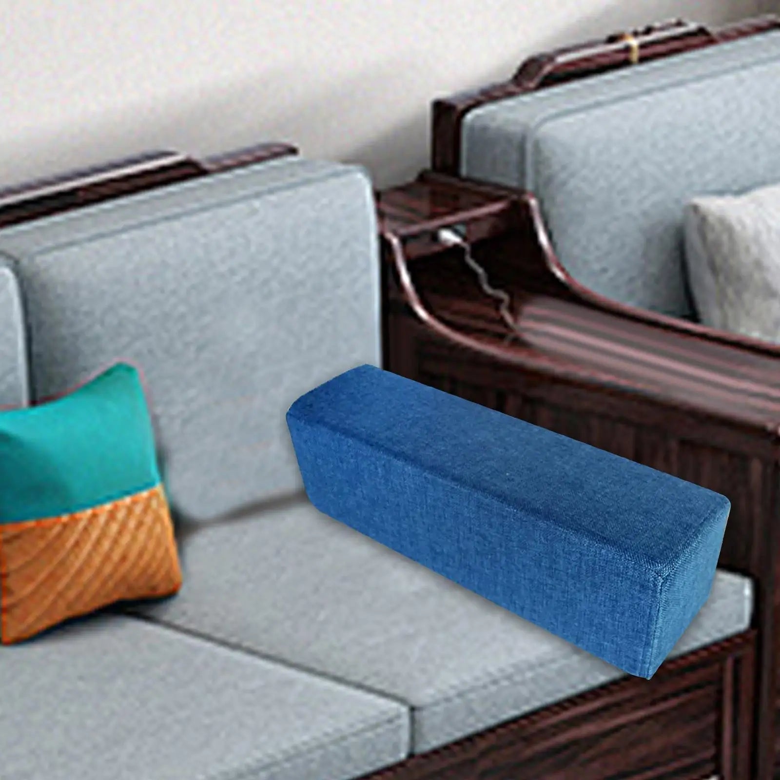 Couch Arm Rest Pillow High Density Foam Bolster with Removable Washable Pillowcase Armrest Cushion for Bedroom Car Home Working Zpaxo Dark Blue