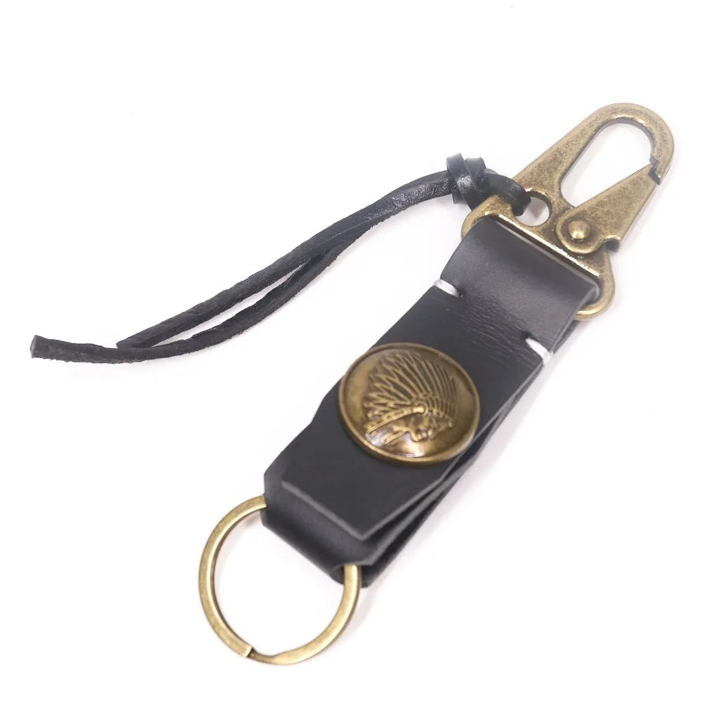 Leather Pendant Handmade Keychain Cowhide Vintage Retro Key Holder Zpaxo Style 2
