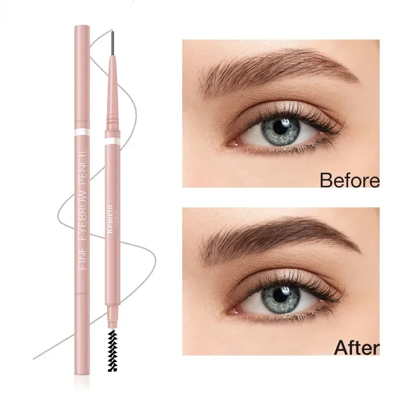 Waterproof Double-ended Eyebrow Pencil Ultra Fine Sweat-proof Long