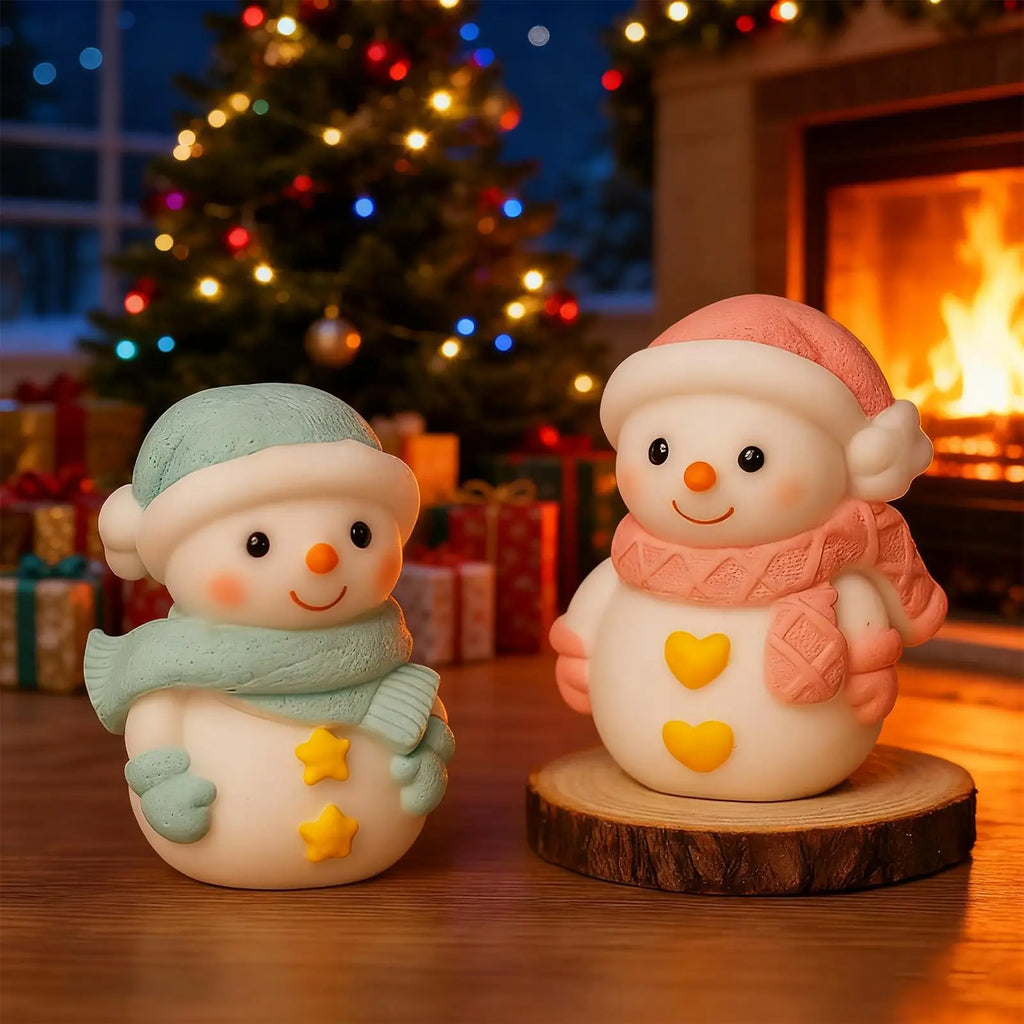 Cute Christmas Molds Resin Easy Release Snowman Candle Soap Making