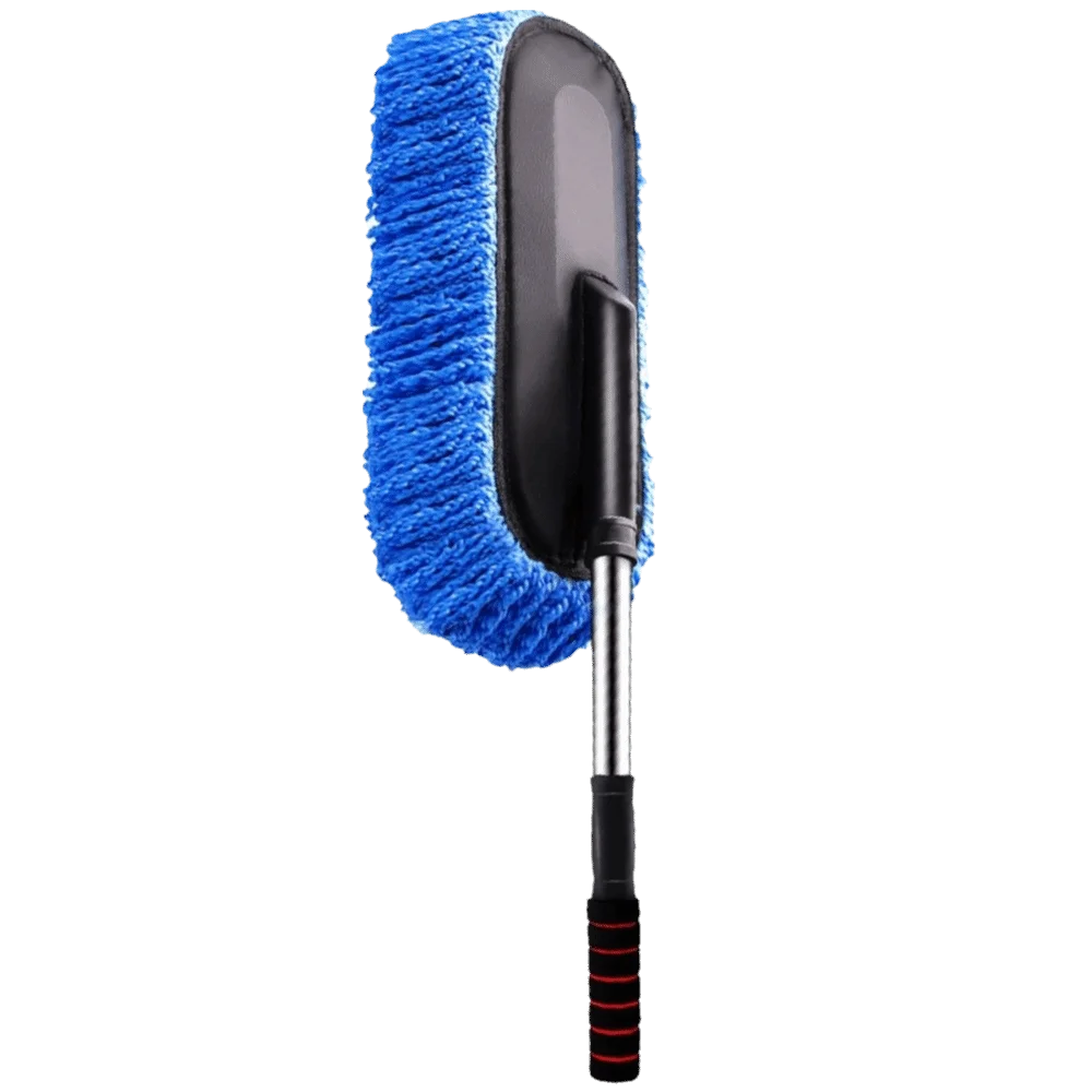 Retractable Handle Car Cleaning Mop Scratch-free Soft Bristle Duster Zpaxo Blue-