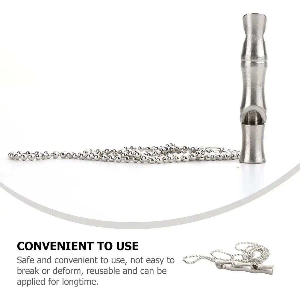 Ultrasonic Stainless Steel Dog Training Whistle Chain Hands Bark