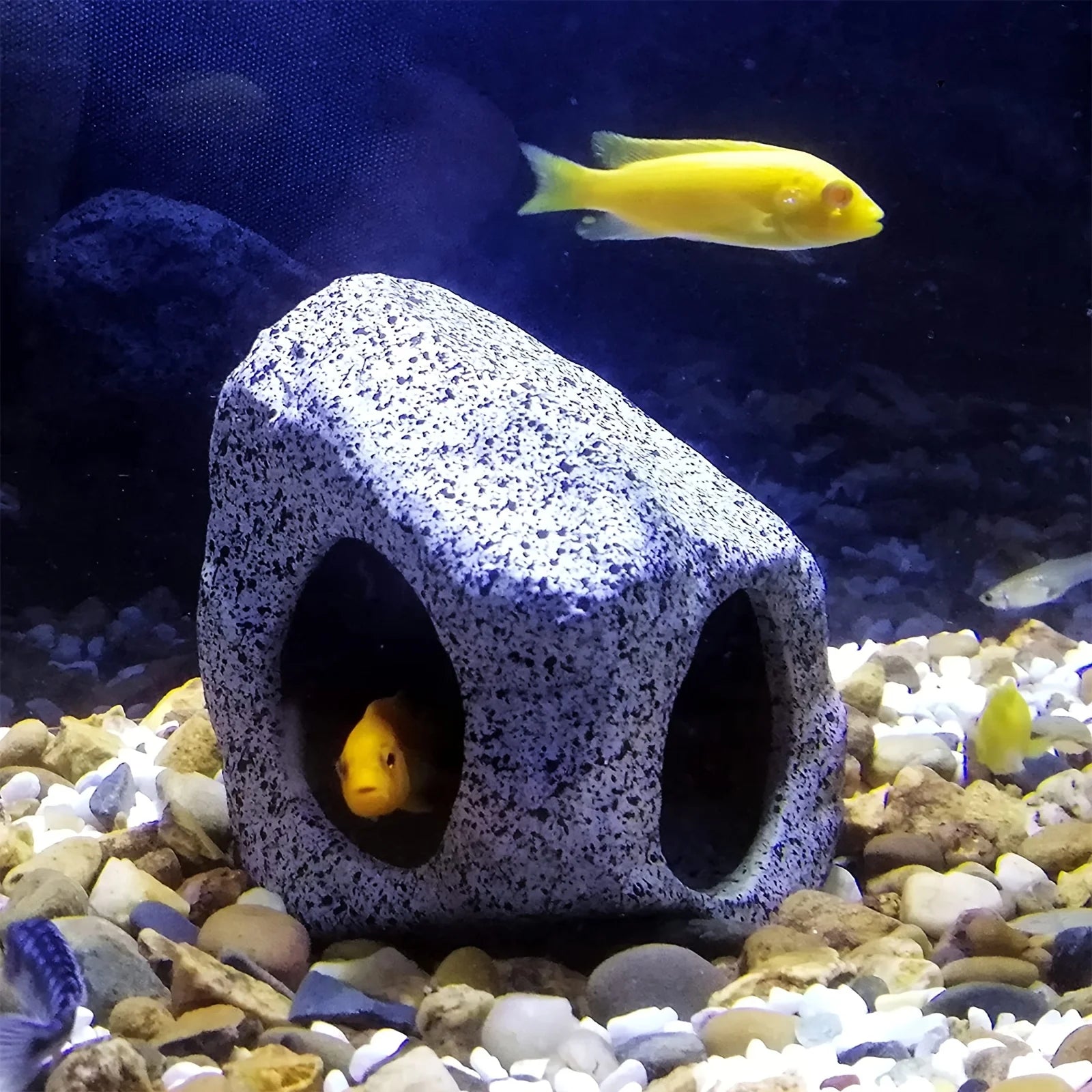 Aquarium Cave Fish Tank Decorations Add Natural Touch Decorative Rocks Zpaxo
