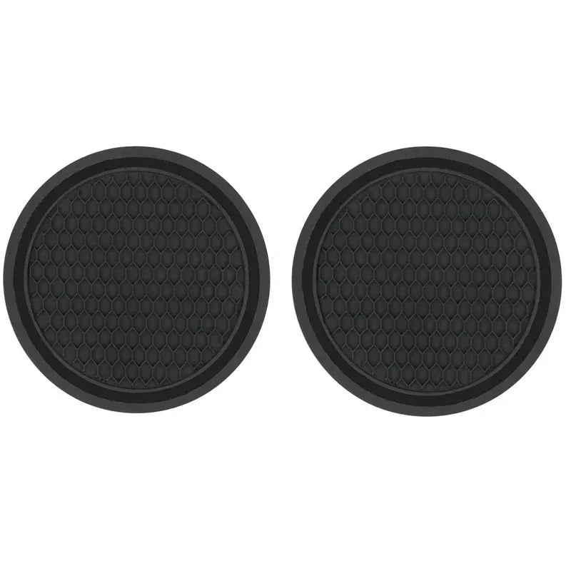 Anti-Slip Car Cup Holder Coasters – PVC Drink Pads 2/4 Pack