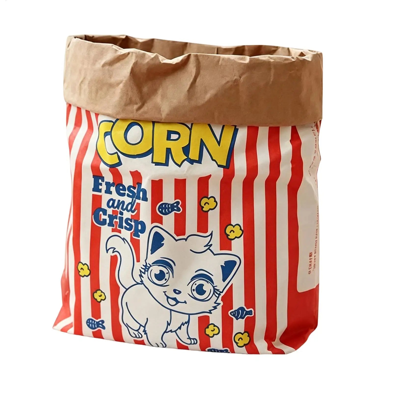 Crinkle Cat Bag Foldable Interactive Crinkle Sack For Cats, Cartoon Cat Crate Hideaway Bed With Carrying Handle Zpaxo