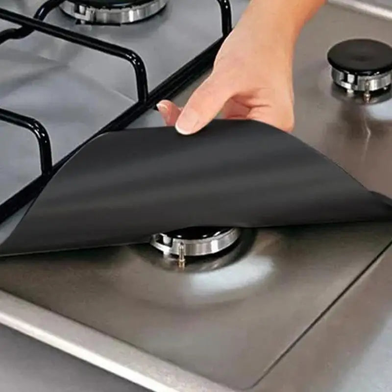 4Pcs Gas Stove Protectors Reusable Burner Covers Kitchen Gas Stove Mats Stovetop Cleaning Pad Liner Covers Kitchen Accessories Zpaxo