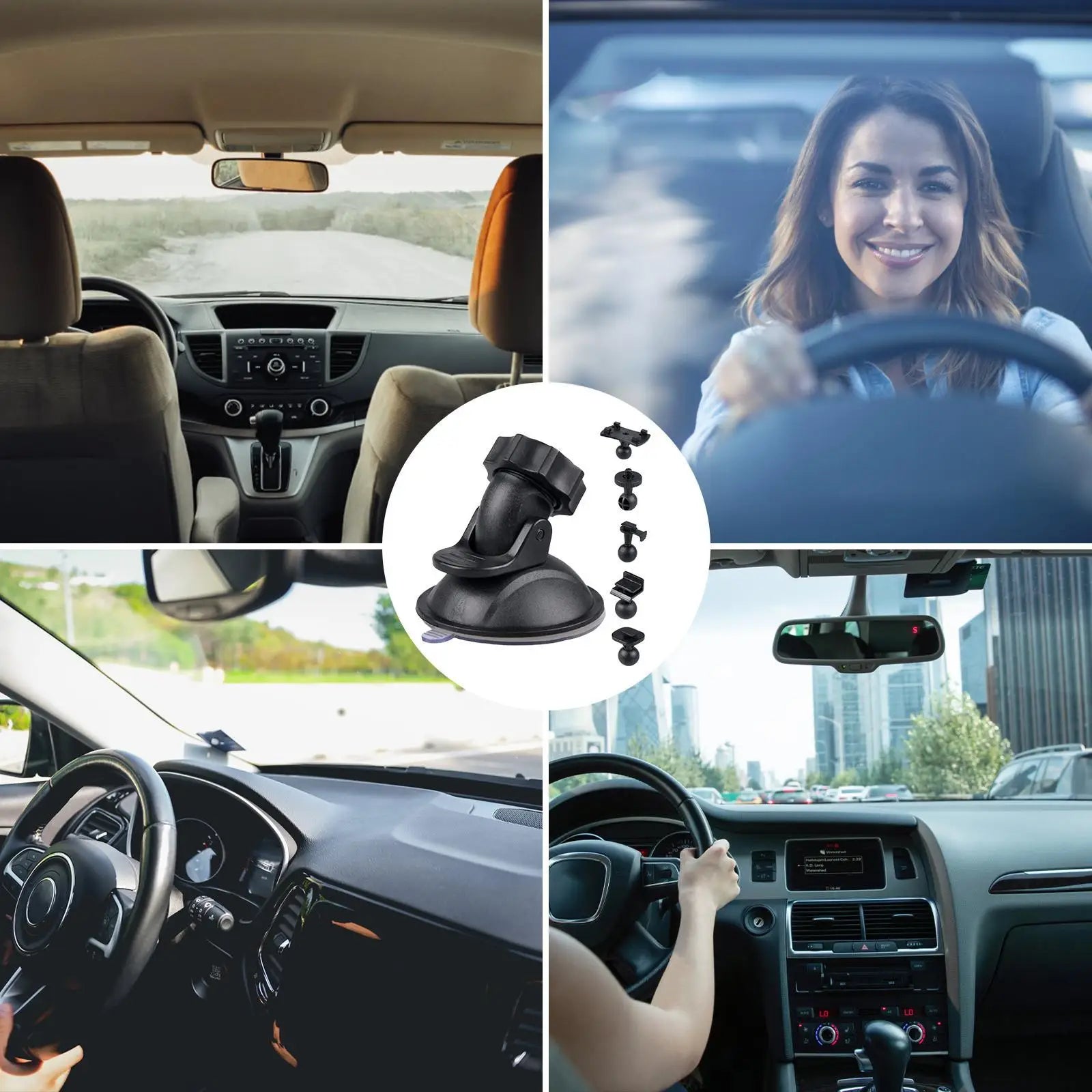 Car Camera Mount Rotatable Bracket Suction Cup Dash Cam Replacement