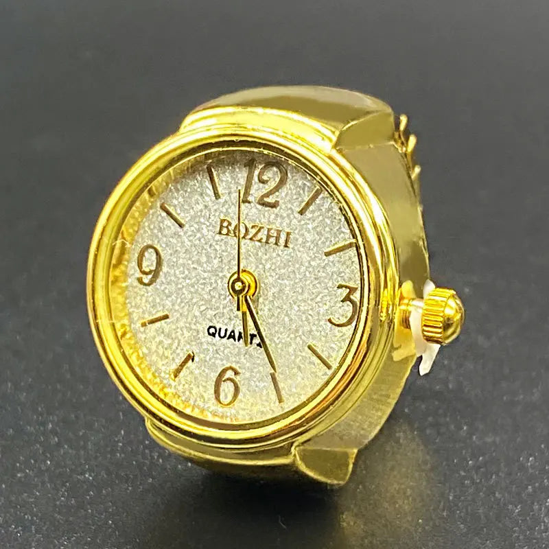 RetroGem New Fashion Personality Ring Watches Adjustable Women's Party Banquet Jewelry Finger Accessories Rings Gifts for Women Zpaxo white