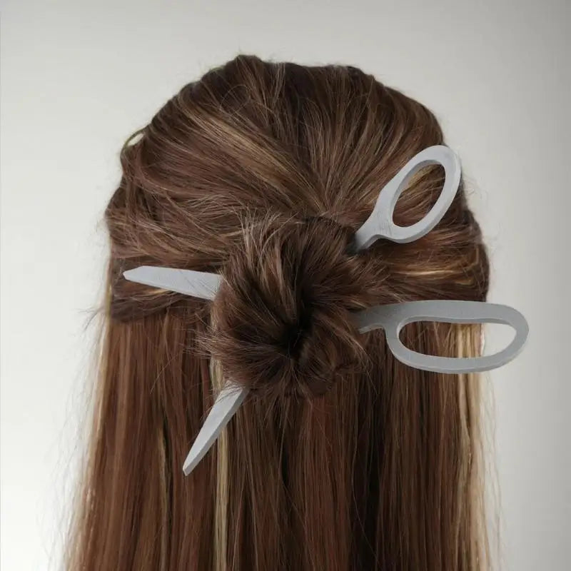 Scissors Shaped Hair Stick Creative Decorative Pins Stylish Gothic Zpaxo