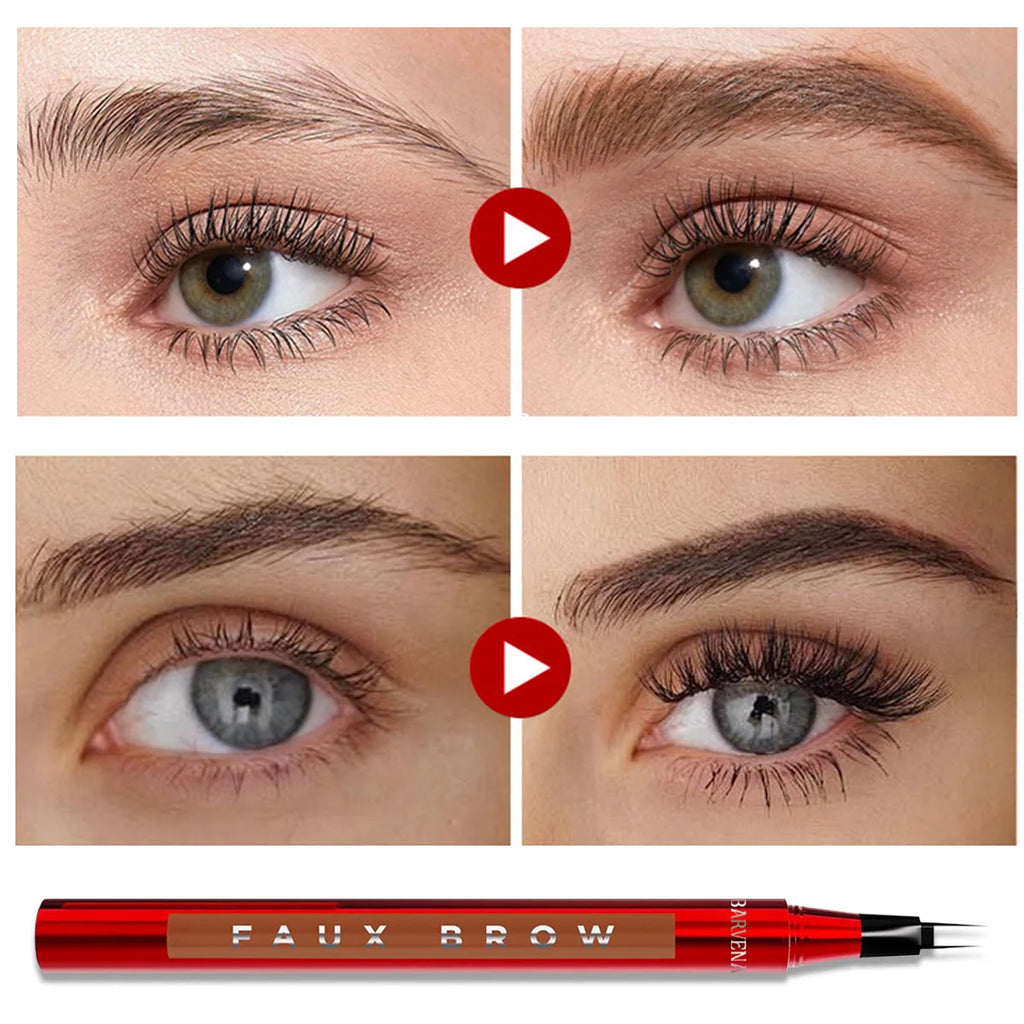 Ultra-fine Liquid Eyebrow Pencil Double-claw Long Lasting Easy Grip