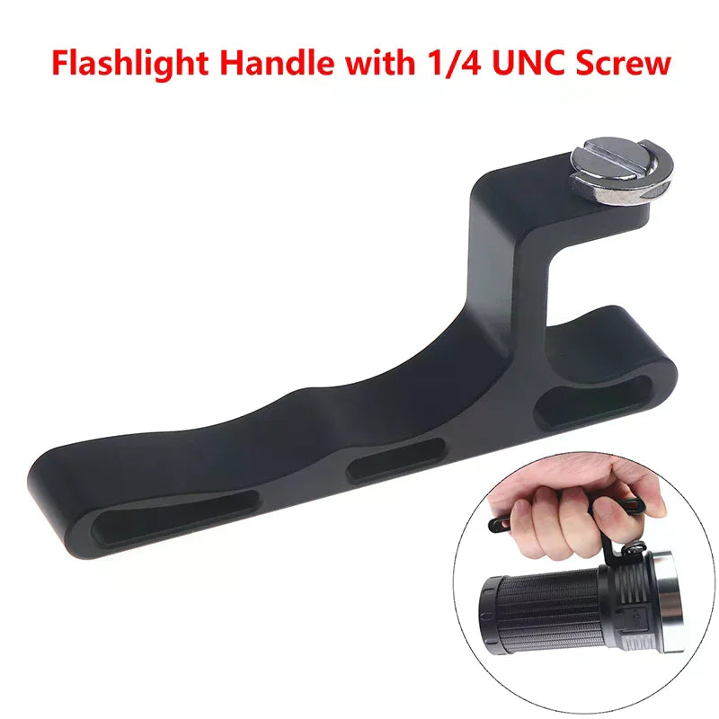 Aluminum Alloy Flashlight Handle 1 4 UNC Screws Convoy 3X21B 3X21C Zpaxo