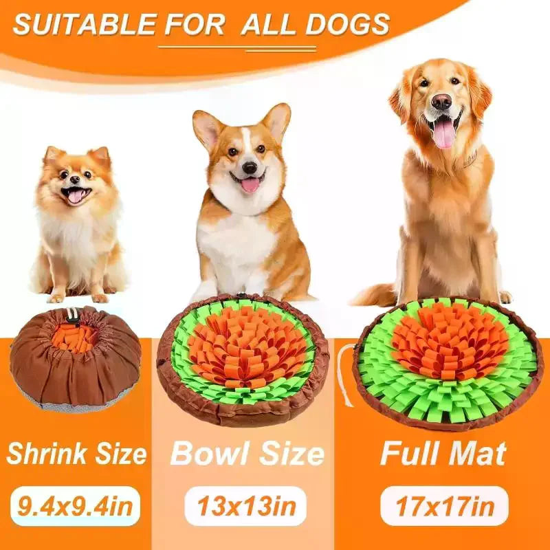 Cats Dogs Bowl Travel Use Pet Snuffle Mat Interactive Feed Game Zpaxo