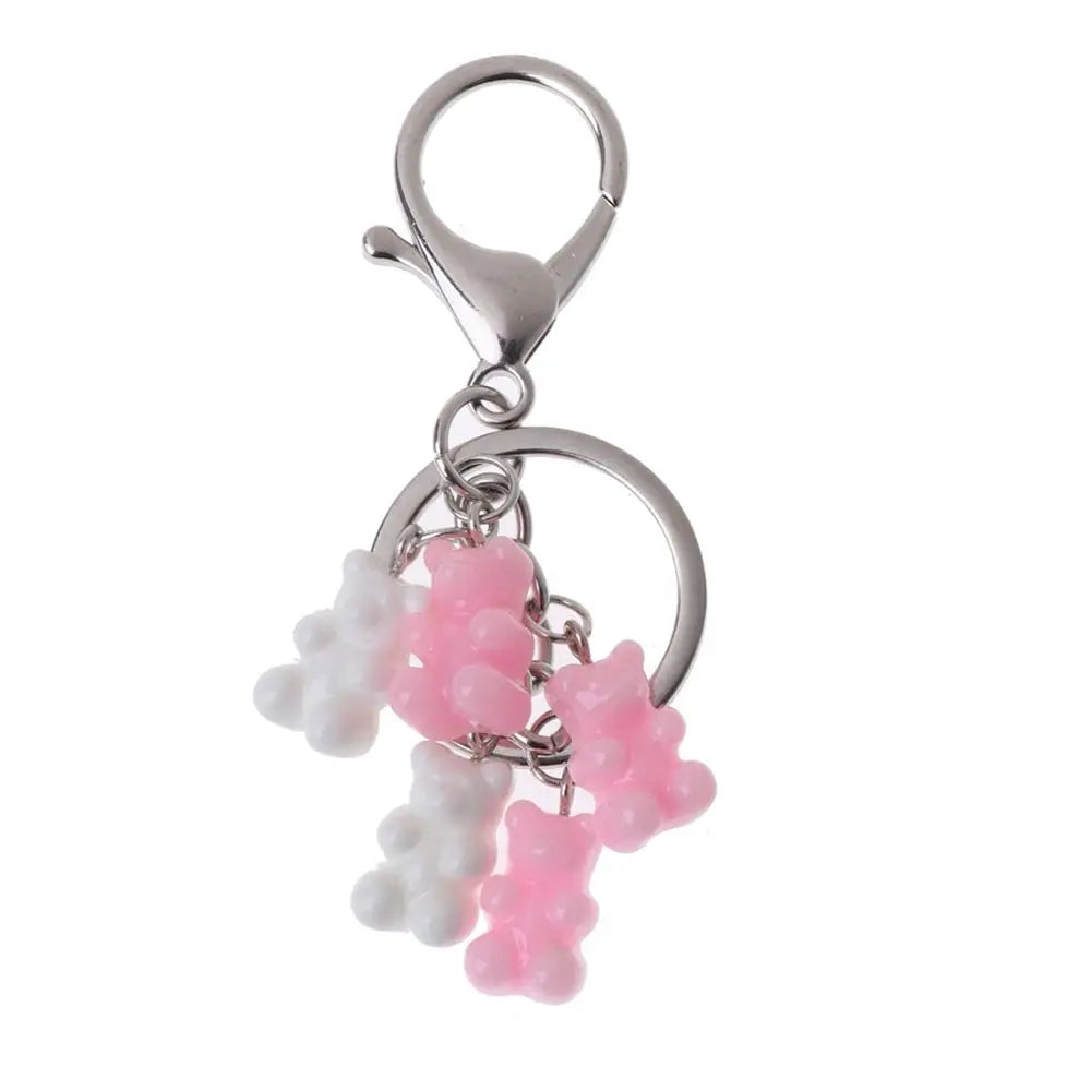 Cute Colorful Gift For Women Charm Multicolor Gummy Jewelry Fashion Accessories Key Chain Key Ring Zpaxo D
